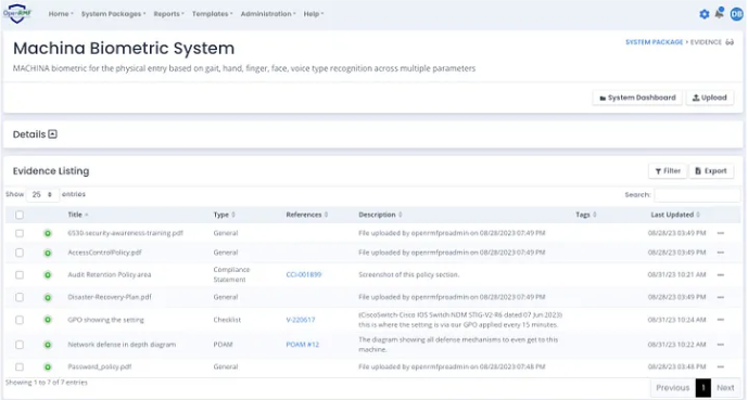 Track Evidence and File Attachments for Cyber Compliance with OpenRMF Professional