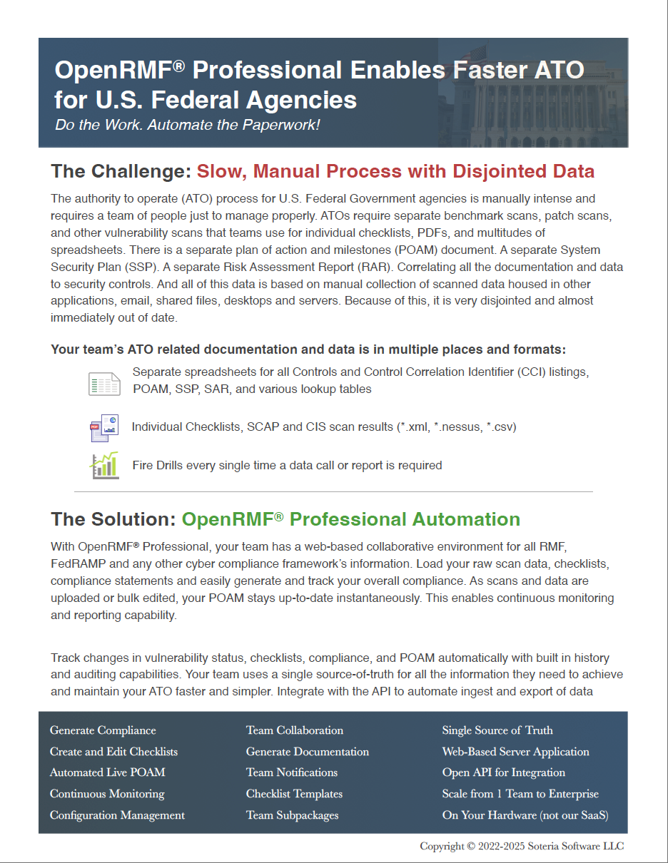 OpenRMF Professional for Federal Agencies