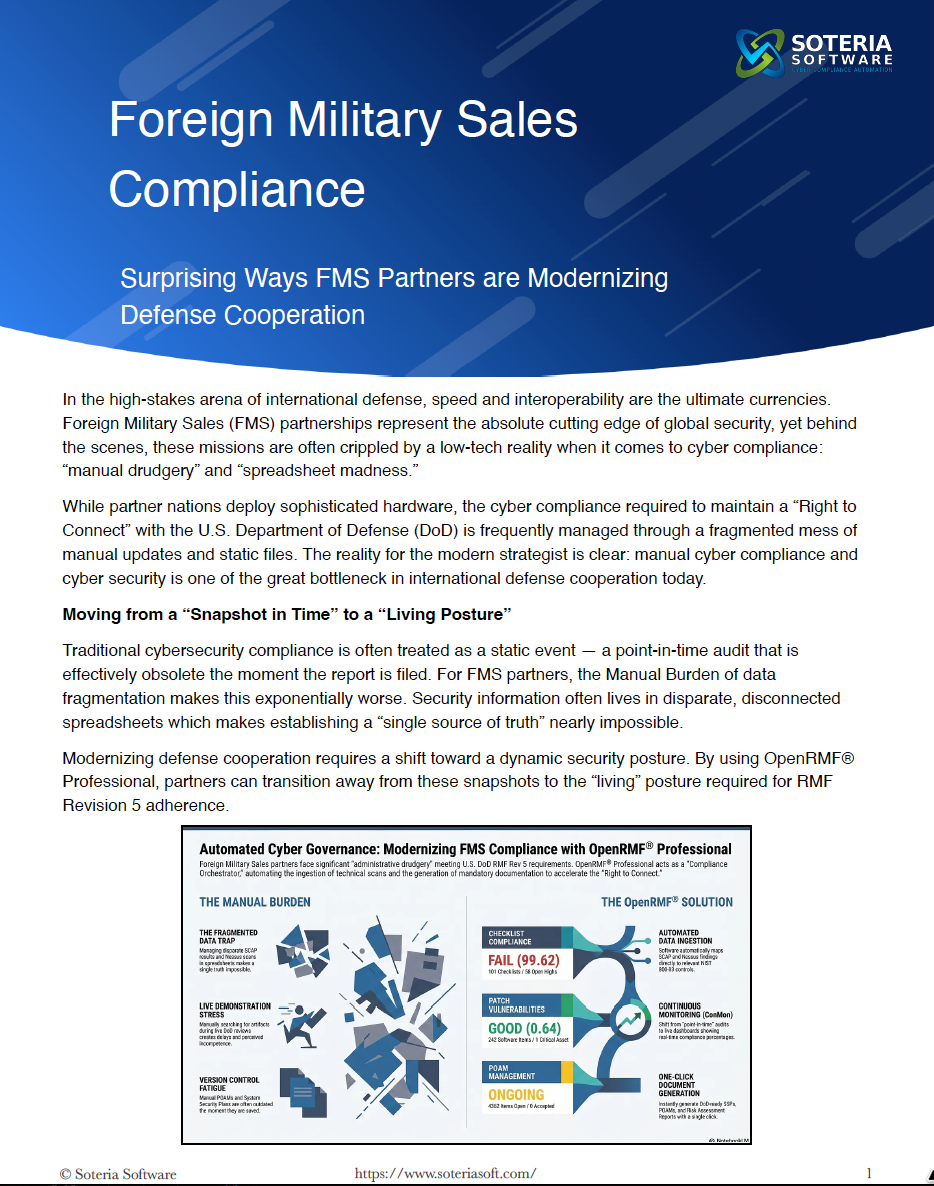 Foreign Military Sales (FMS) Compliance